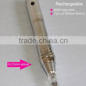 Rechargeable Vibrating Pen Skin Derma reach to 2.5 mm needle length DG 03N