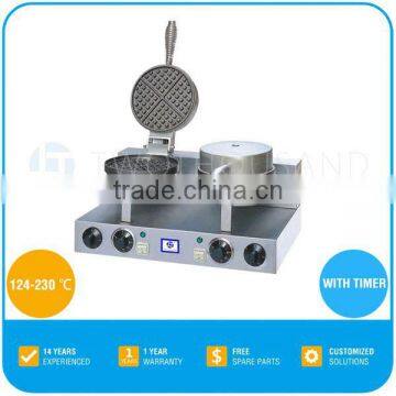 Professional Waffle Maker - Electric, With Timer, Plate Diameter: 190 mm, 124 - 230 'C, TT-E5B