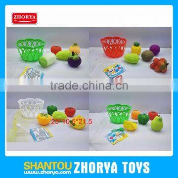 5 style pretend play kitchen kits kids toys artificial plastic bucket vegatable and fruit set