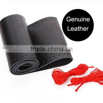 Employee Welfare Genuine Leather Car Steering Wheel Cover Without Punching Hole photo-4