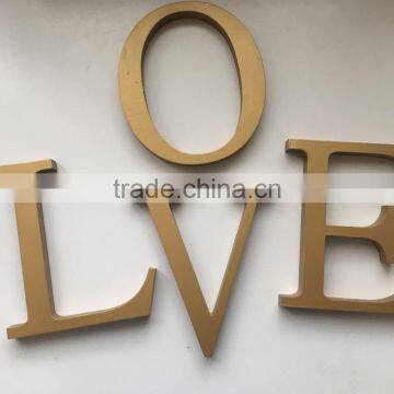 Freestanding Wooden Letter Golden Wooden Letter