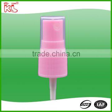 2016 products Kinglong 18/410 pink ribbed fine mist pump sprayer,PP plastic perfume dispenser with clear cap