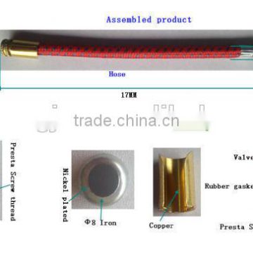 pump hose,pump parts, ,needle valves,connection for bicycle foot, hand pump and the ball,schrade and presta screw