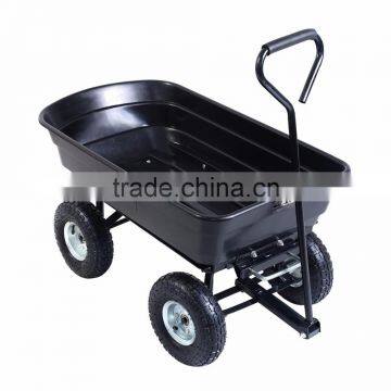 Top Grade Black Green Handy Plastic Tray Dump Garden Tool Handtrucks