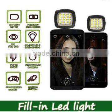 Mobile Phone Flash Fill Light Rechargeable Selfie Light Ring