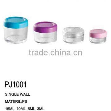 Single Wall Transparent Small Size Cosmetic Plastic Jar photo-2