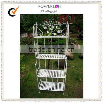 4-tier home and garden decorative metal shelf