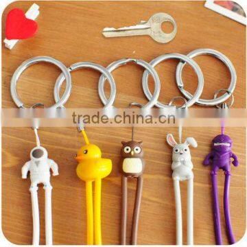 Popular animal rubber keychain,silicone keying