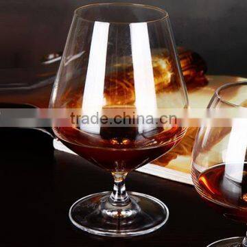 Haonai 628 ml 22 oz machine made crystal clear bulk glass brandy snifter