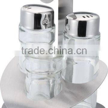 Factory Stainless Steel Condiment Glass Oval Oil and Vinegar Bottle Holder photo-4