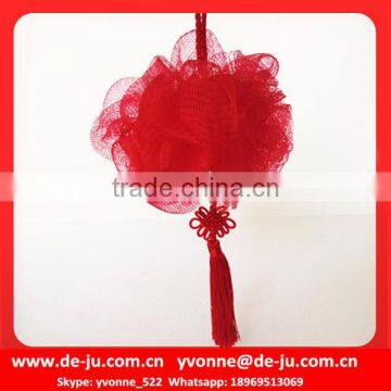 Red Lantern Style Chinese Bath Sponge With Red String