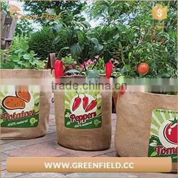 Jute Tomato Home Yard Vegetable Grow Bag Round Planter Burlap Grow Bag photo-4