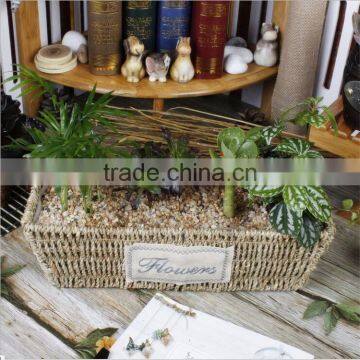 Handmade Decorate Wicker Flower Basket photo-2