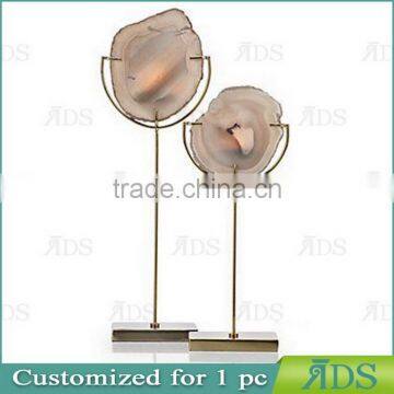 2017 White Wooden Frame Shadow Box Wall Art With Blue Agate Stone photo-4