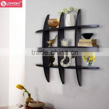 29.5 Inch x 4.25 Inch x 29.5 Inch Globe Cross Display Sudoku Wall Shelf Easy Assembly Wood Floating Shelf photo-2
