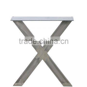 Dining Room Furniture 28 Inch X Shape Matt Silver Finished Iron Table Leg for Wooden Furniture Designs photo-2