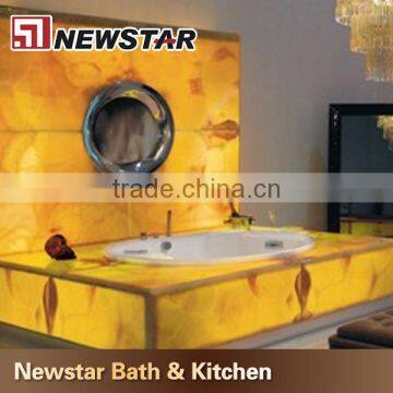 Hot sales Chinese polished onyx tub surround