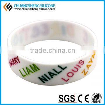 Summer popular ladies favourite silicone bracelet, various printing wristband