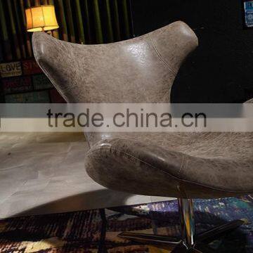 YYF2 Lofty High Quality Italian Vintage Leather Antique Adjustable Dining Swan Chair photo-6
