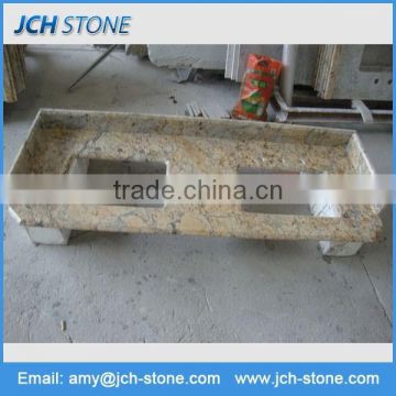 prefab double sink granite kitchen countertop