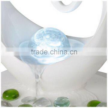 Modern Abstract White Tabletop Fountain photo-4