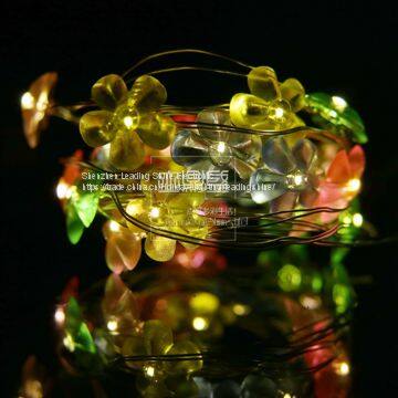 RGB light plum flower children bedroom decoration low voltage replaceable battery operated fairy night light string