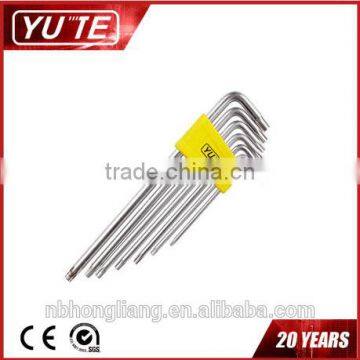 7PCS 40Cr-v extra long Arm Torx Hex Key with handle