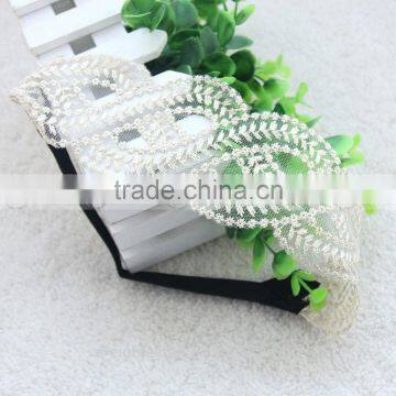 2016 Cheap Girls Hair Accessories Crocheted Lace Elastic Headband Hair Band Wide Headwraps photo-3