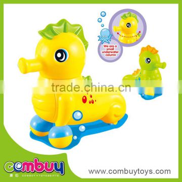 Funny battery operated hippocampus plastic toy horses that walk