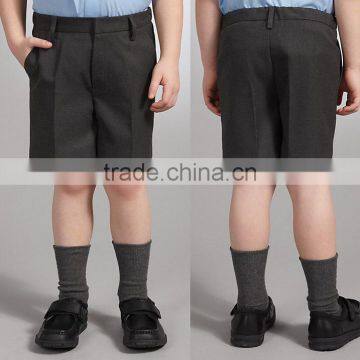 Boys' Adjustable Waist School Shorts Grey Custom Cotton/Poly Boys School Shorts Pants Primary School Uniform