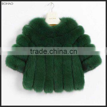 2015 New Stylish Imitation Mink Fur Nine Points Sleeve Coat