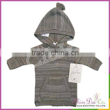 Fashion cheap custom handmade knitting baby wool winter hooded sweater