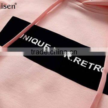 2017 Manufacture Pink Cvc Fleece Xxxxl With Hoodies Women's Wholesale Sweatshirt photo-2