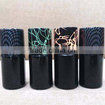 HOT SELLING 10 ml Black coated bottle ,UV Coated Nail Polish Bottle for Gel Polish India