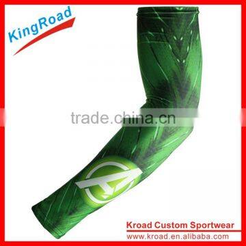 Custom sublimation printing lycra sleeve Compression Arm Warmers for men
