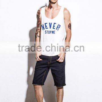 Classic Casual Print Gym Mens Stringer Singlet photo-3