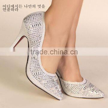 2014 blingbling shoe wedding shoe high heel shoe