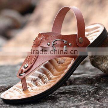 Zm35292a Summer Men Shoe Wholesale Men pu Leather Flip Flop Sandal photo-2