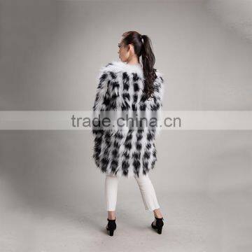 Myfur New Fashion Lady Style Real Raccoon Fur Jacket Overcoat photo-4