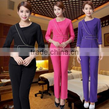 Fashion design wholesale price spa beauty workwear uniform