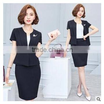 Custom Short Sleeve V-Collar Hot Selling New Formal Dress Woman Suit Wholesale photo-5