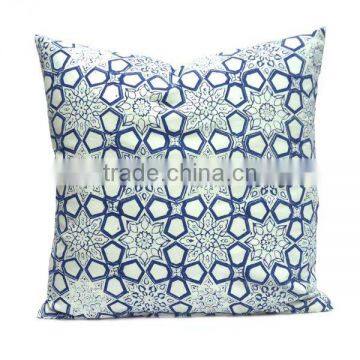 Geo Chokri Cushion Cover 50 x 50 Hand Block Printed photo-2