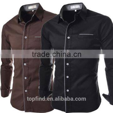 Best Price Korean Style Fashion New Model Slim Fit Casual Shirt for Men photo-2