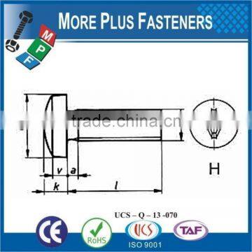 Made In Taiwan DIN 7985 Cross Recessed Raised Fillister Head Screw DIN 7985