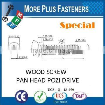 Made in Taiwan Pan Head Pozi Drive Full Thread Screw Wood Self Drilling Screw Wood Screw photo-2
