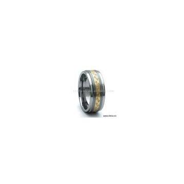 Sell Tungsten Ring Gold Inlay