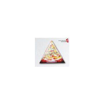 Foldable Triangle Shape Cardboard Pizza Boxes With Gloss Art Paper