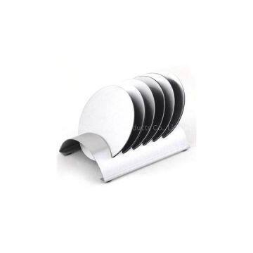 CA007 Stainless Steel Barware Coasters With Stand And EVA Backing