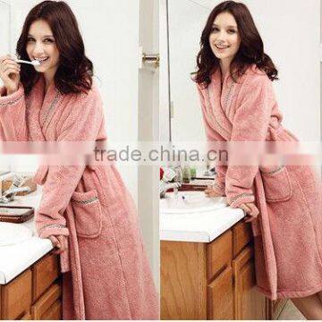Coral fleece bathrobe for women