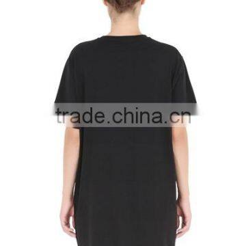 Custom Unisex Rubber Printed Black T-Shirts,100 Cotton O Neck T-Shirts for Men and Women photo-4